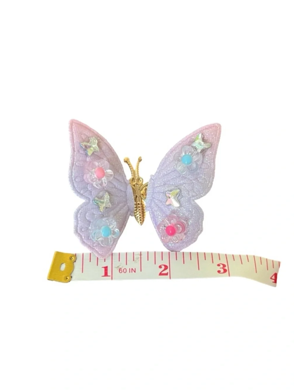 Kids Butterfly Hair Clip - Pink Pastel Sparkle